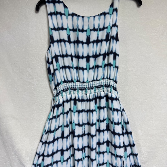 Joseph Ribkoff - Women's Dress Size 10 Vanilla & Blue Slit Maxi 202218 Canada - Picture 8 of 10